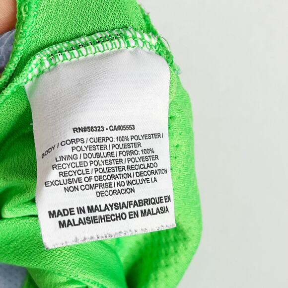 Nike Womens Small S Cool Mesh Training Shorts Electric Green Blue Workout Liner - Picture 8 of 10